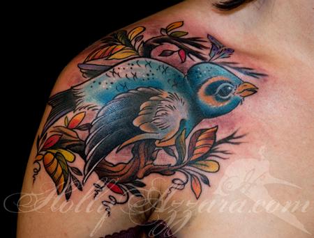 Holly Azzara - Blue Bird on Her Shoulder